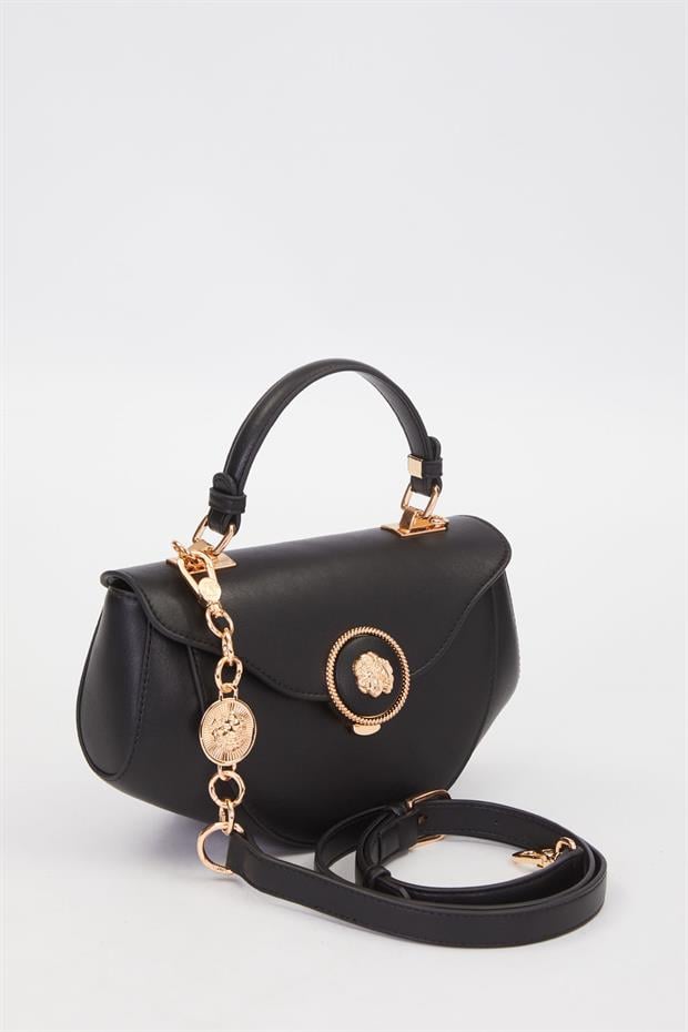 Siyah Geometrik Model El Çantası