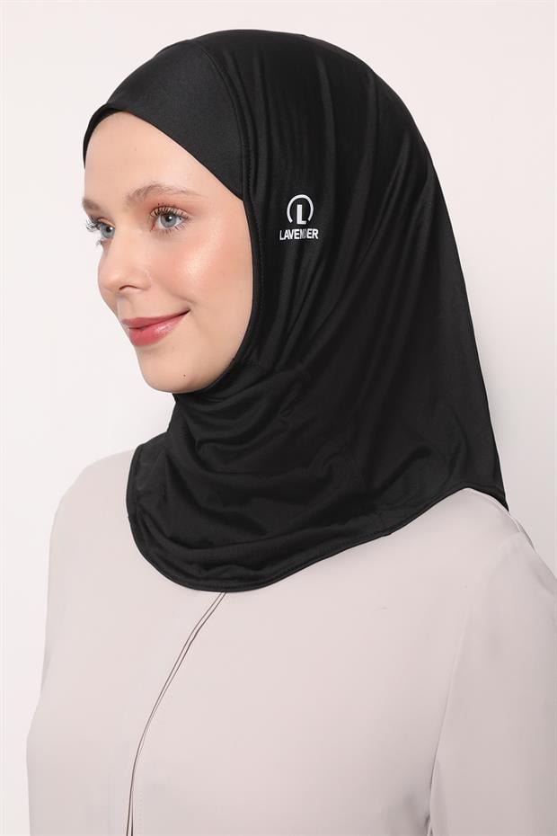 Siyah Hijab Sport Bone