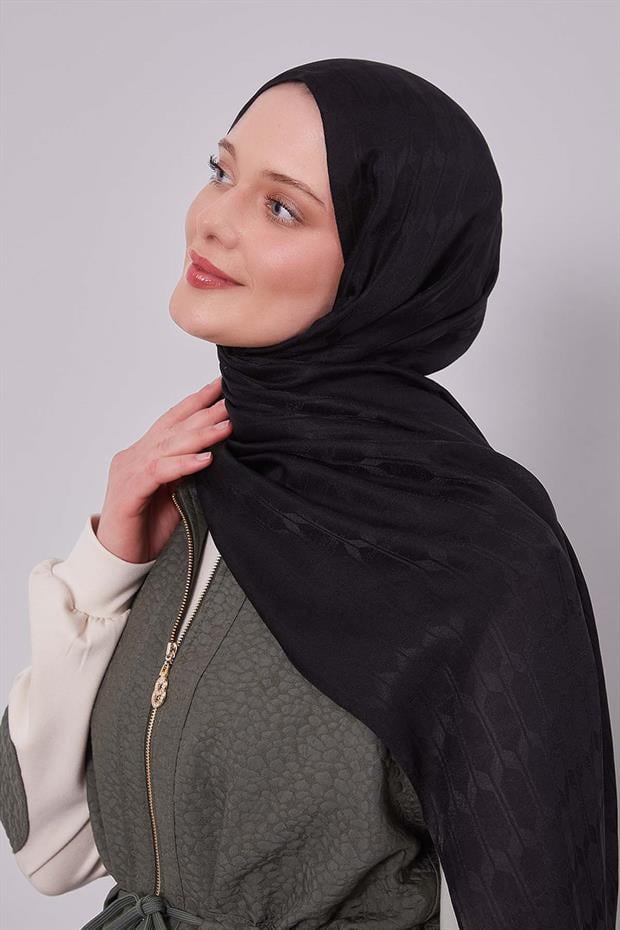 Siyah Desenli Janjan Şal