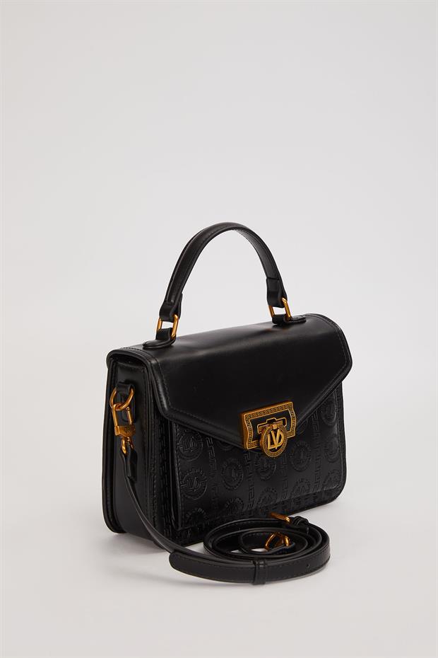 Siyah Kare Form El Çantası