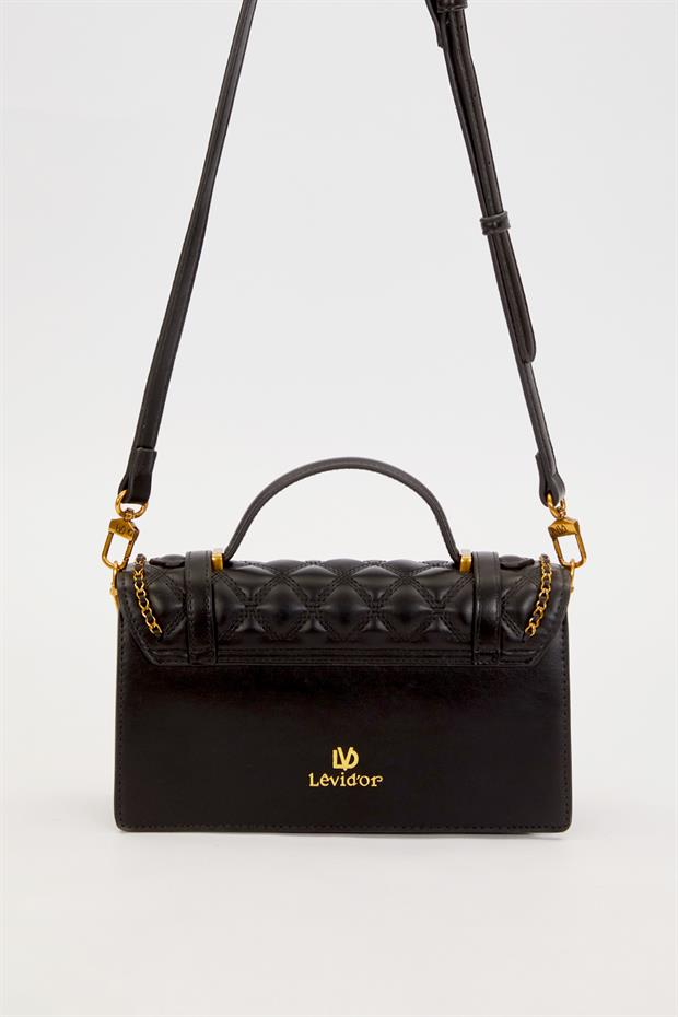 Siyah Kemer Detaylı Omuz Çantası