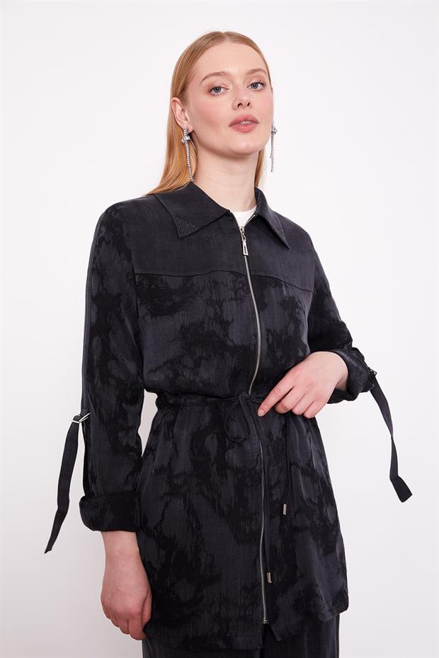 Siyah Kemerli Kol Detaylı Cupra İkili Takım