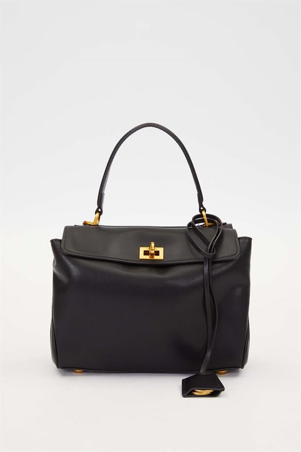 Siyah Kompakt Model El Çantası