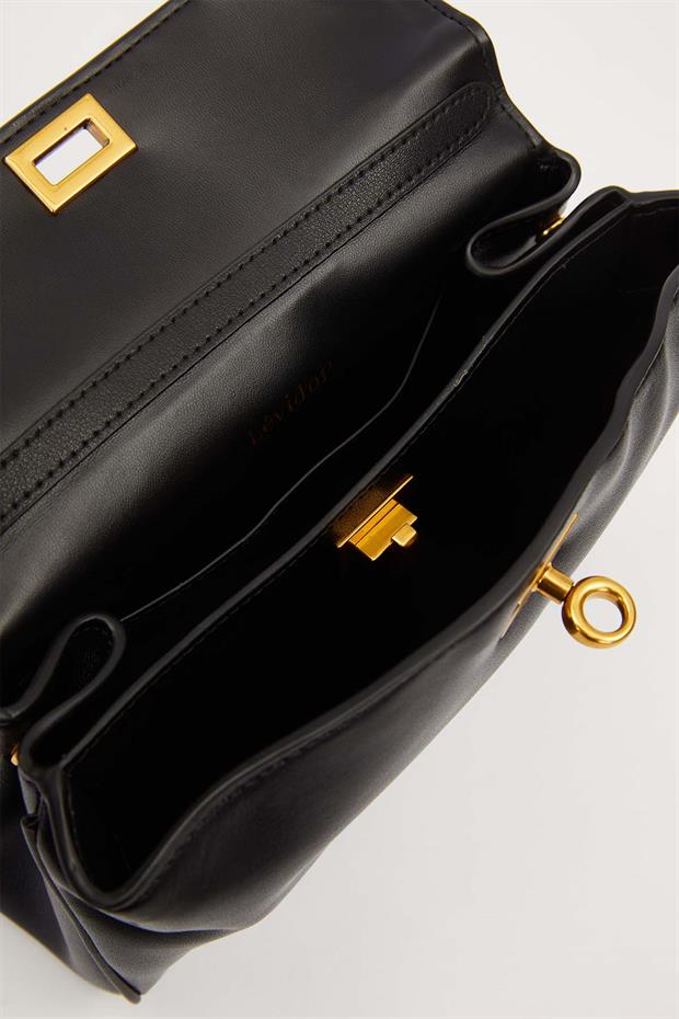 Siyah Kompakt Model El Çantası