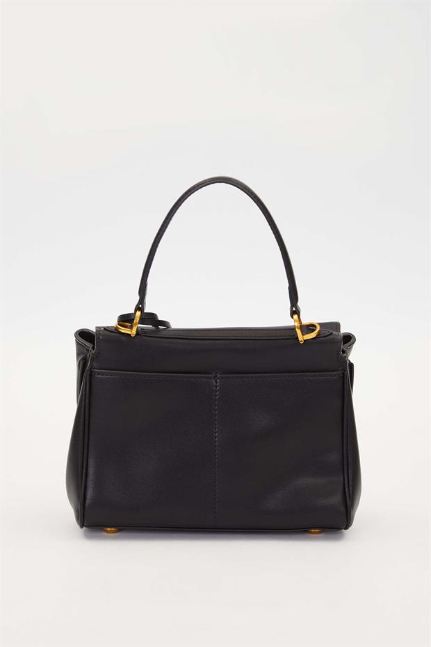 Siyah Kompakt Model El Çantası