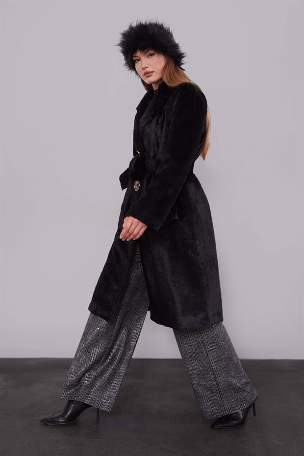 Siyah Kuşak Deaylı Kürk Kaban