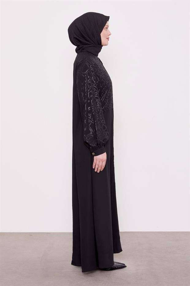 Leopar Desen Ferace Siyah