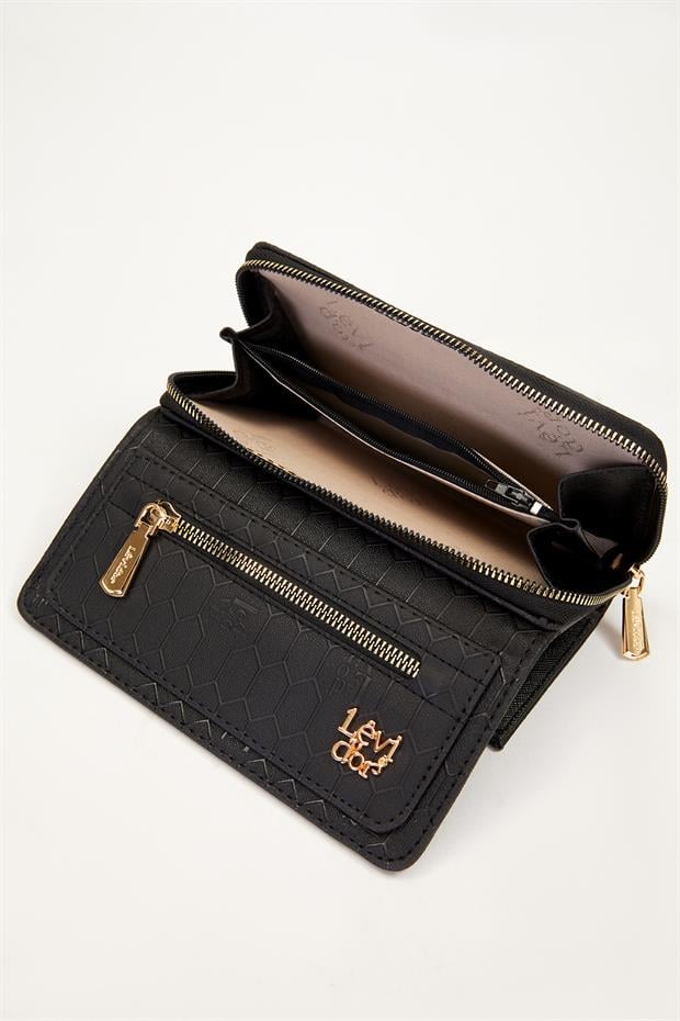 Siyah Logo Detay Cüzdan