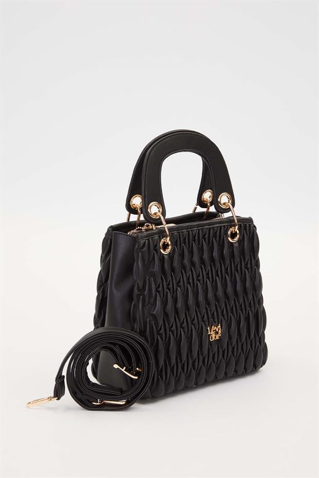 Siyah Logo Detay El Çantası