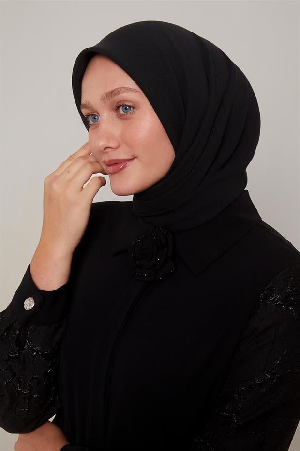 Siyah Lux Pamuk Cazz Eşarp