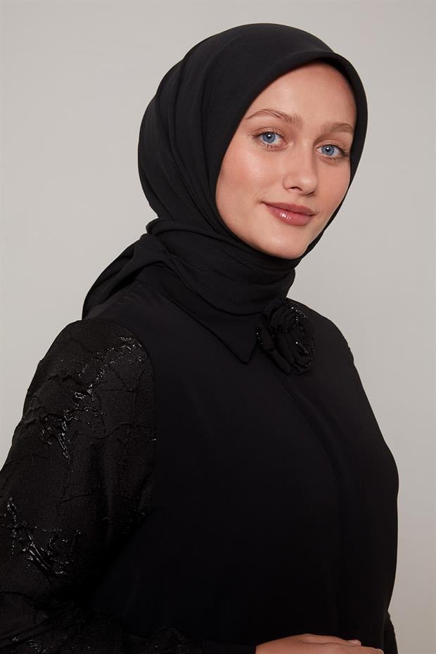 Siyah Lux Pamuk Cazz Eşarp