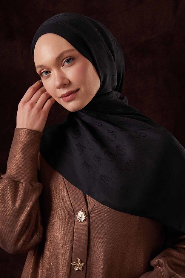 Siyah LVD Baskılı Naia Jakar Şal