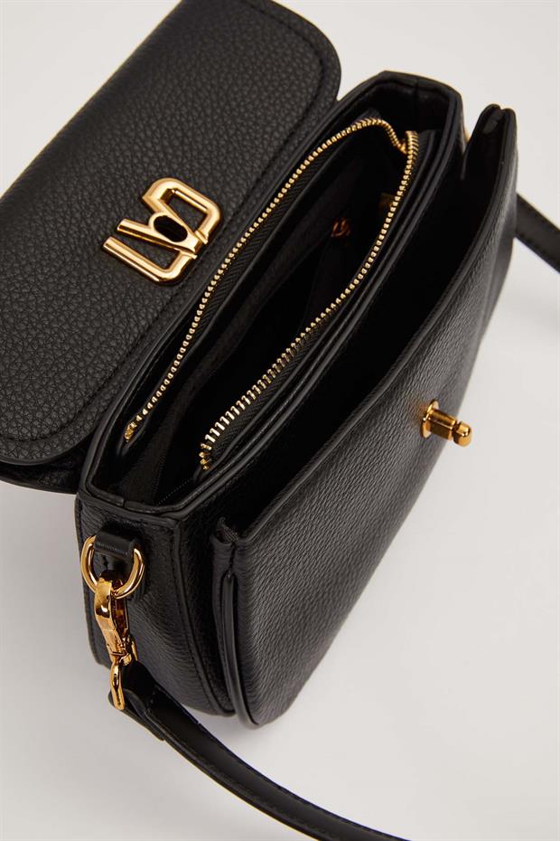 Siyah LVD Kilitli Omuz Çantası