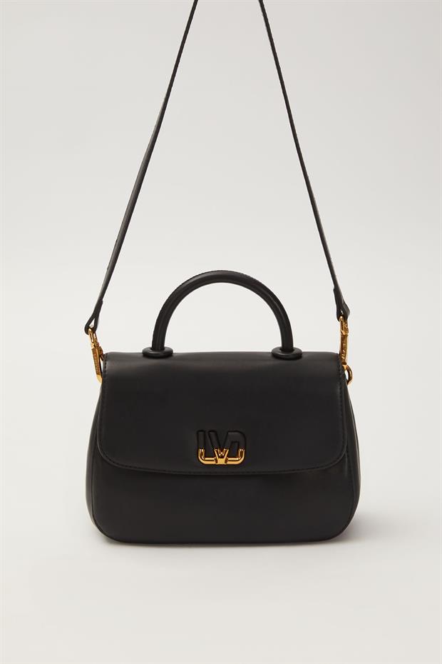 Siyah LVD Logolu Omuz Çantası