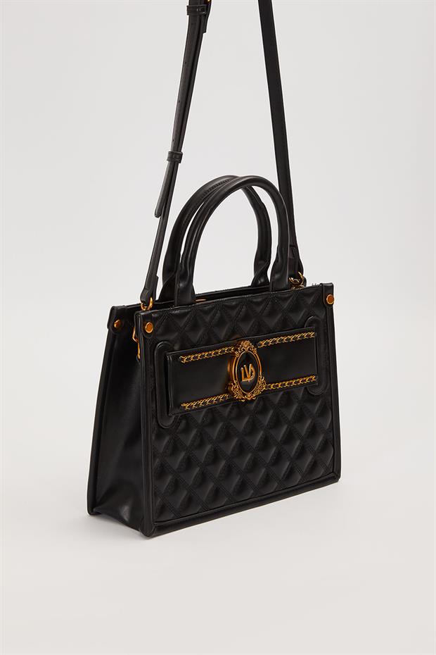 Siyah Manşet Detaylı El Çantası