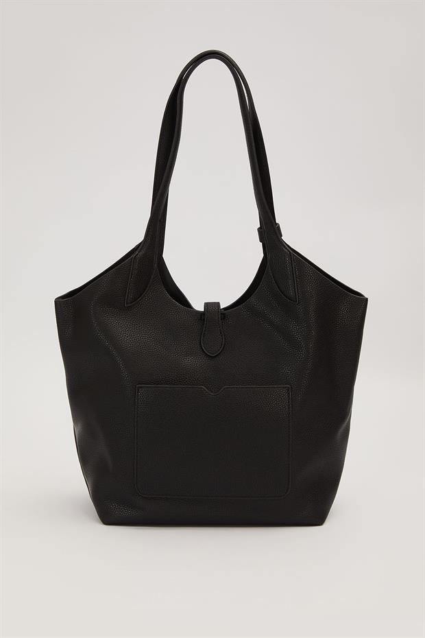 Siyah Mini Çanta Detaylı Omuz Çantası