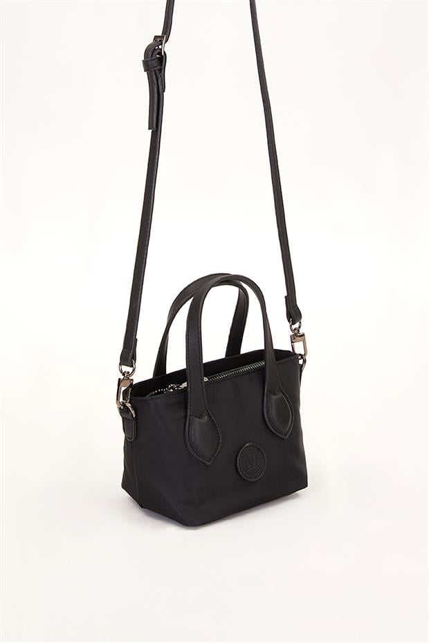 Siyah Mini Saten El Çantası