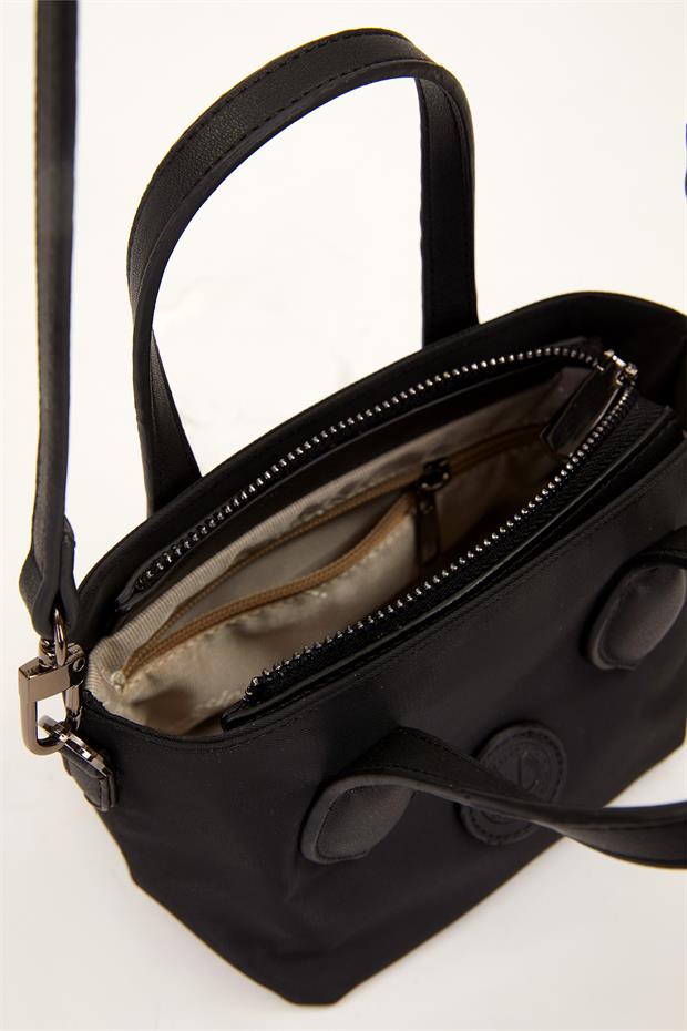 Siyah Mini Saten El Çantası