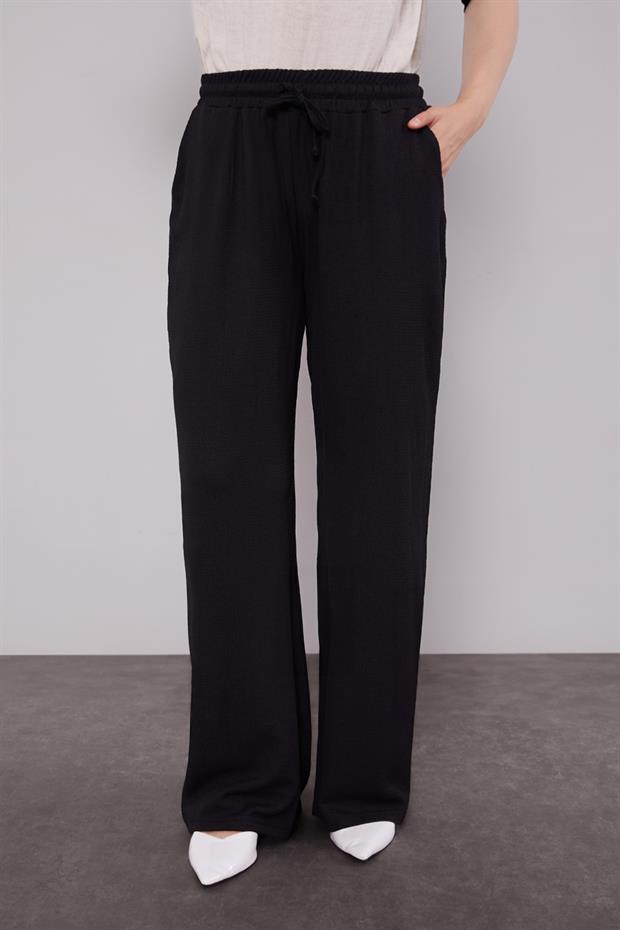 Siyah Omzu Taş İşlemeli İkili Takım