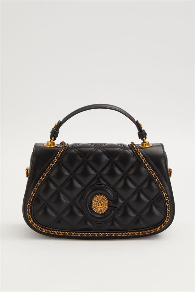 Siyah Oval Model El Çantası