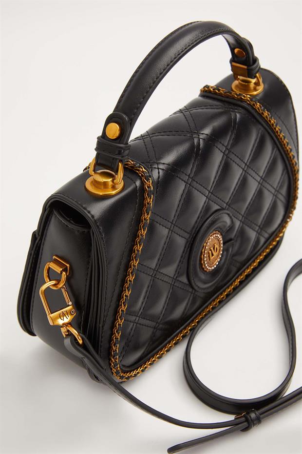 Siyah Oval Model El Çantası