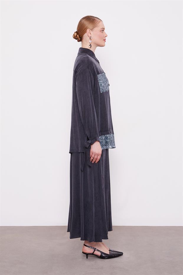 Siyah Pul Payet Detaylı Cupra İkili Takım