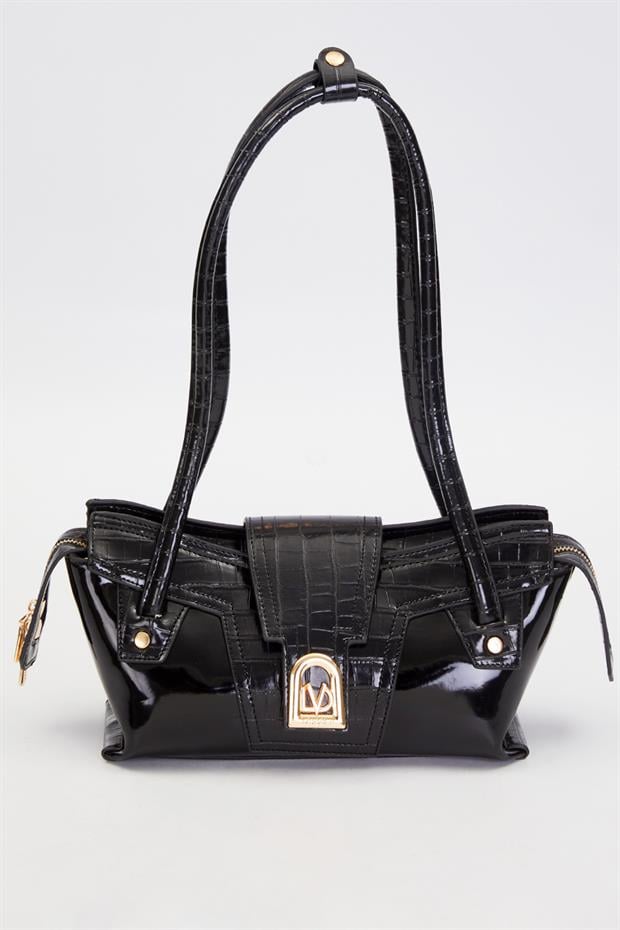 SİYAH RUGAN Baget Omuz Çantası