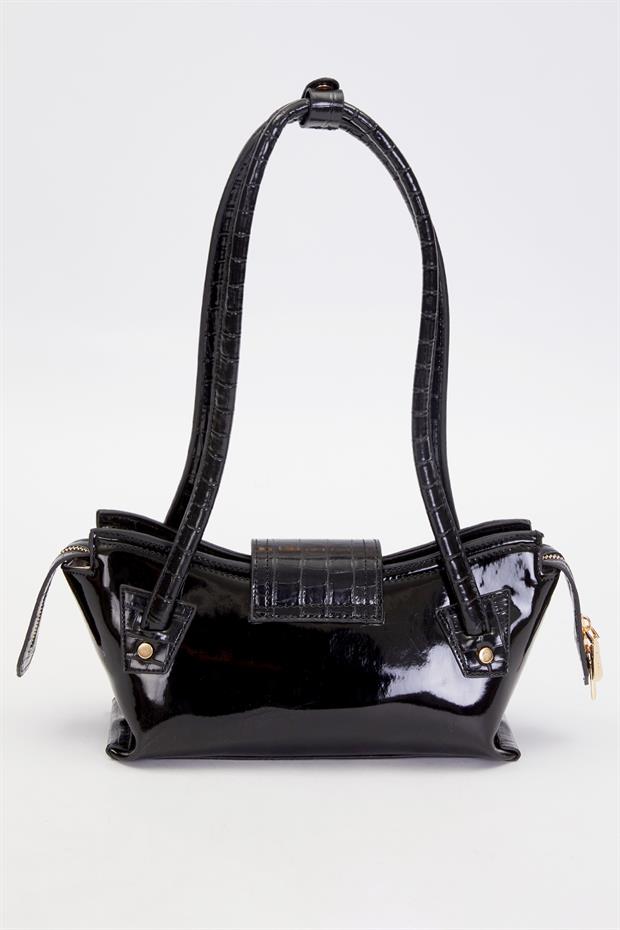 SİYAH RUGAN Baget Omuz Çantası