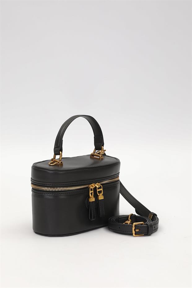 Siyah Elips Model El Çantası