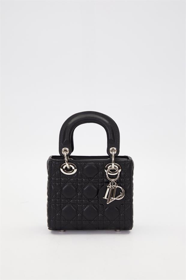 Siyah Silver Akseusar Detaylı El Çantası