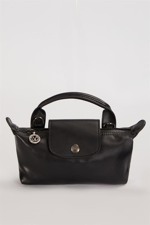 Siyah Üst Kapama Detaylı El Çantası