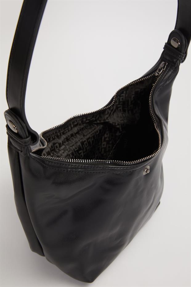 Siyah Uzatılabilir Askılı El Çantası