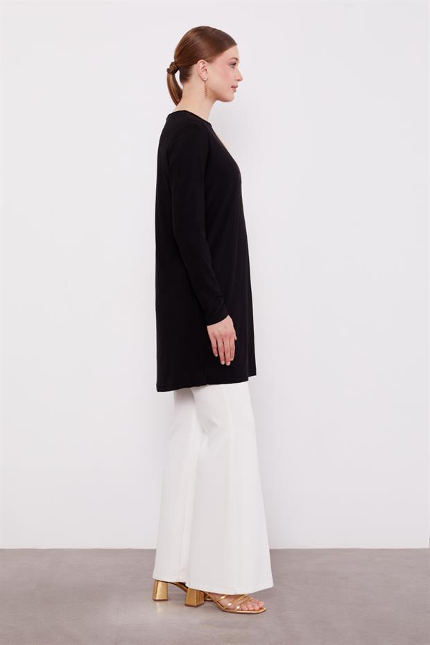 Siyah Uzun Kollu Sandy İçlik