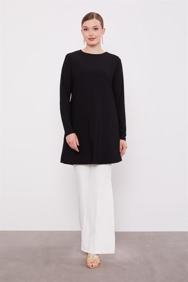 Siyah Uzun Kollu Sandy İçlik