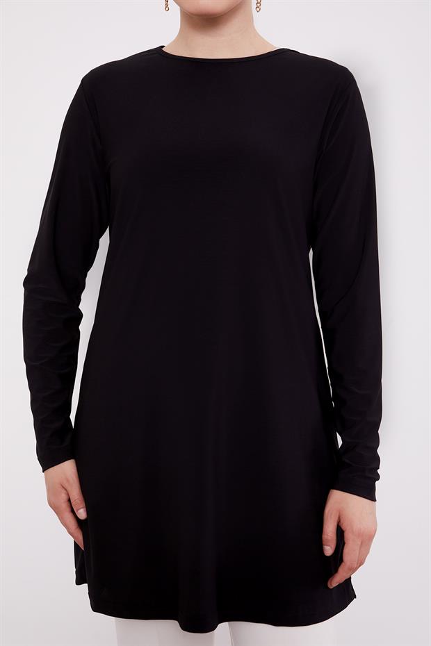 Siyah Uzun Kollu Sandy İçlik