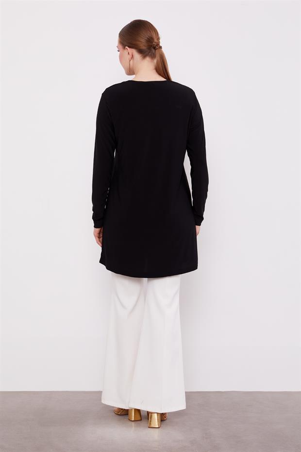 Siyah Uzun Kollu Sandy İçlik