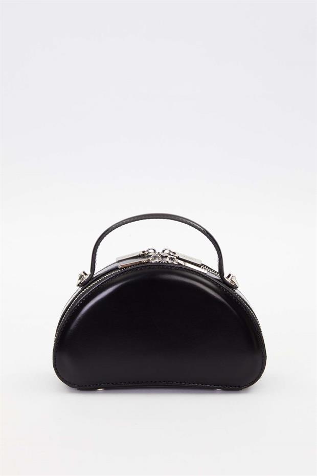Siyah Yarım Ay Model Omuz Çantası