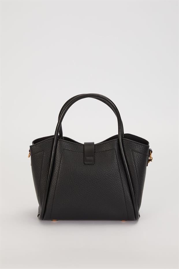 Siyah Zarf Cüzdan Detaylı El Çantası