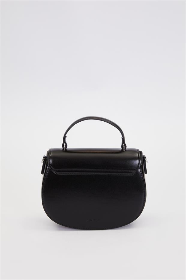 Siyah Zincir Askı Detaylı El Çantası