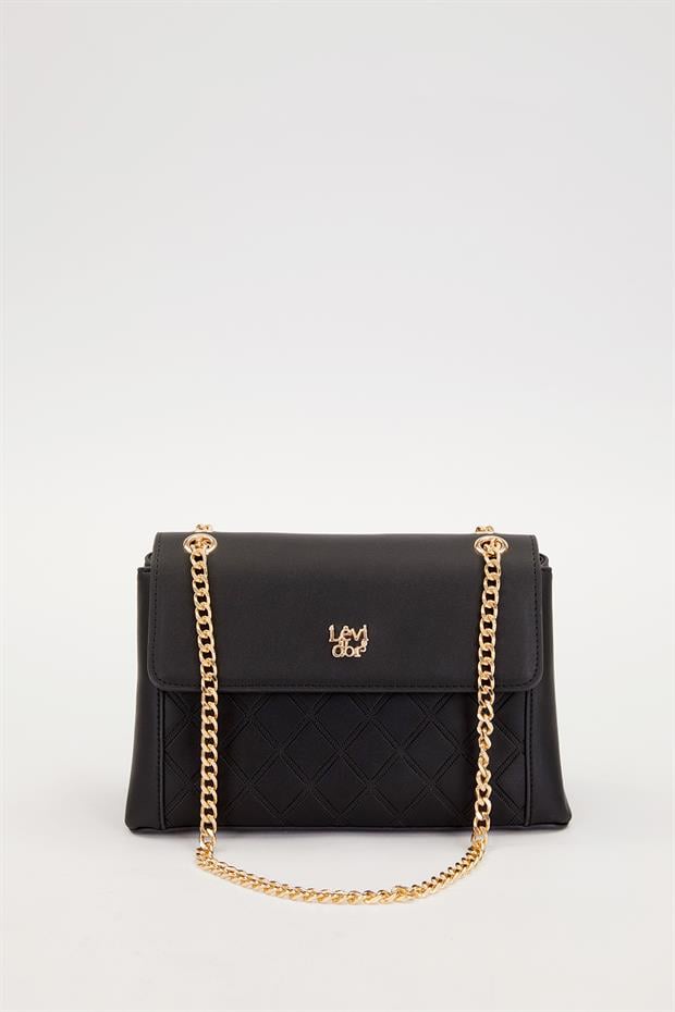 Siyah Zincir Askı Omuz Çantası