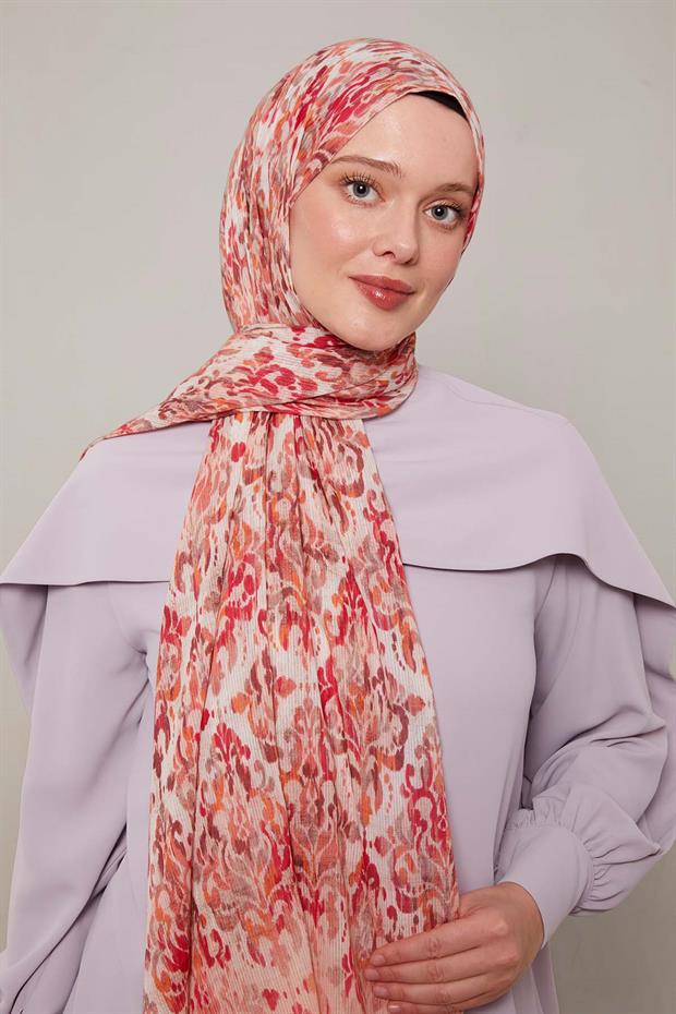 Somon Batik Desen Pamuk Şal