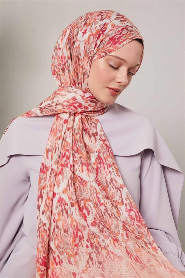 Somon Batik Desen Pamuk Şal