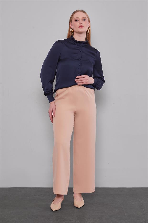 Somon Beli Lastikli Pantolon