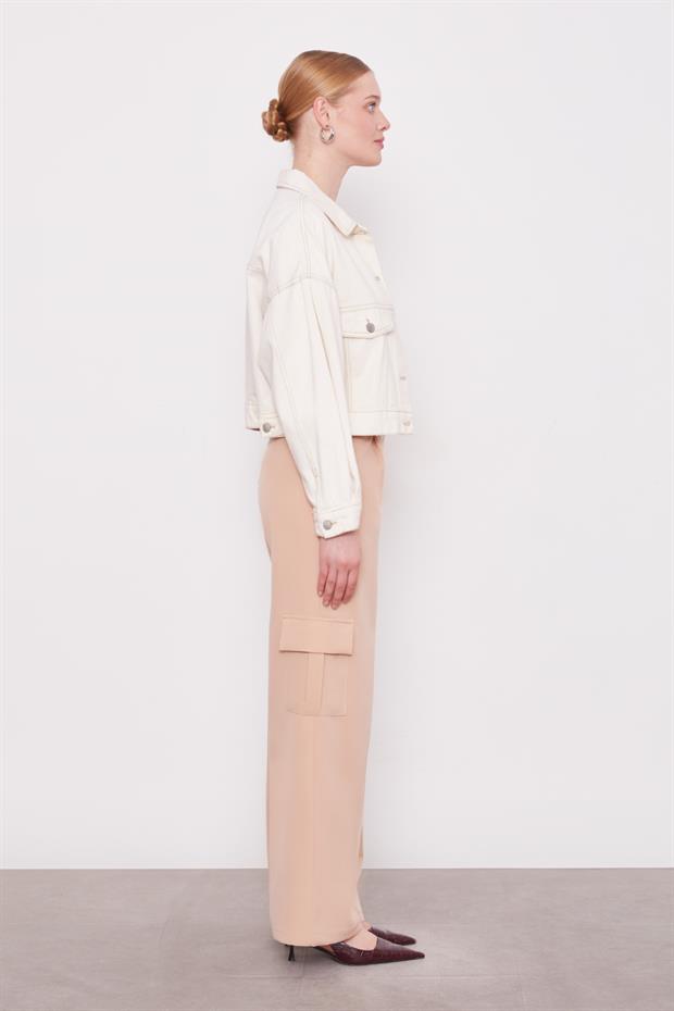 Somon Cep Detaylı Pantolon