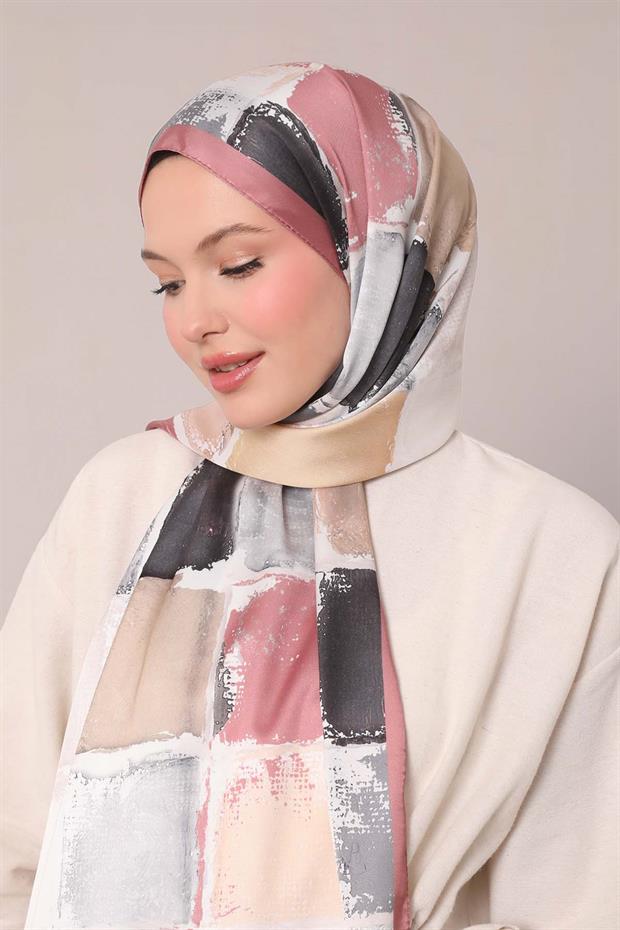 Somon Dama Desen Twill Şal