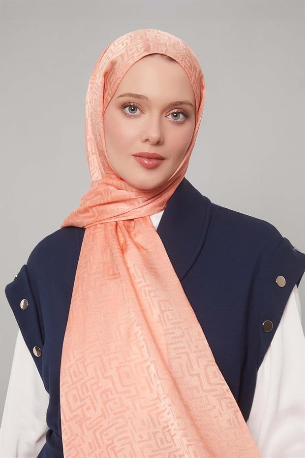 Somon Kiril Desen Jakarlı Janjan Şal