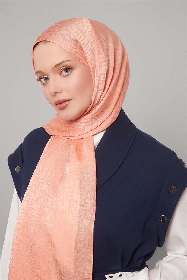 Somon Kiril Desen Jakarlı Janjan Şal