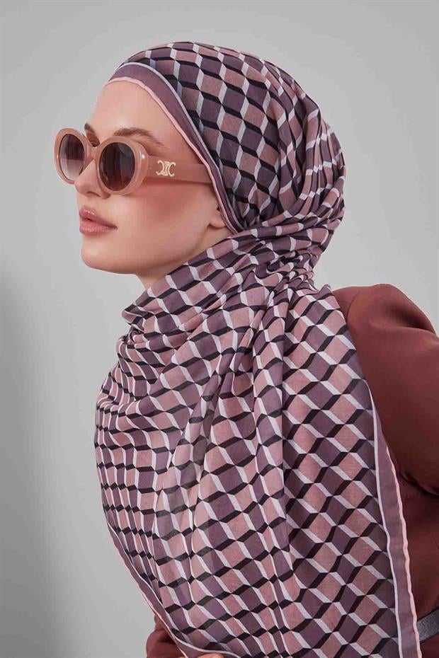 Somon Küp Desen Soft Eşarp