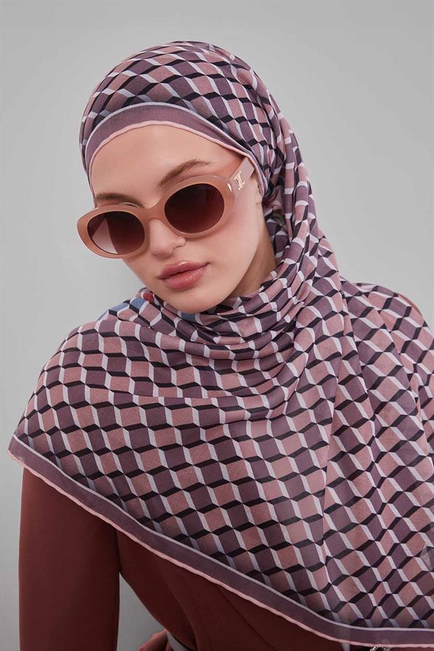 Somon Küp Desen Soft Eşarp