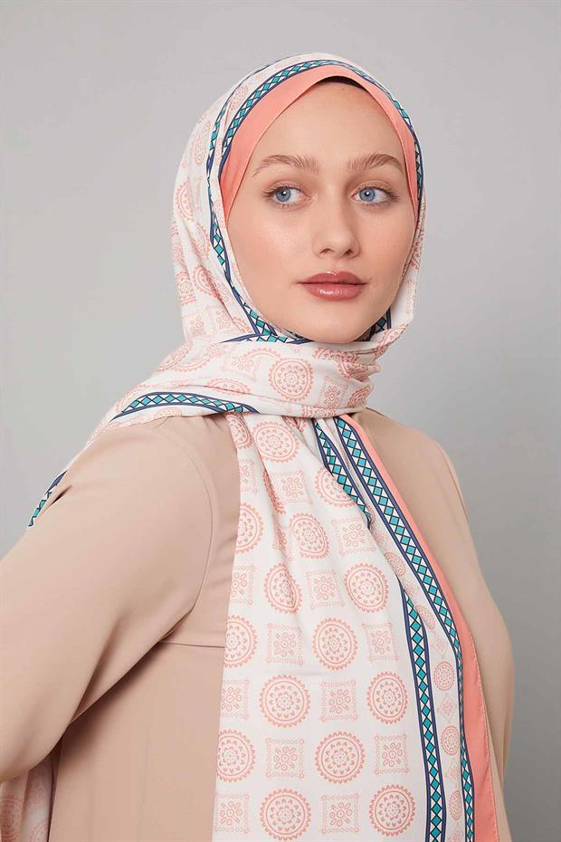 Somon Motif Desen Club Şal